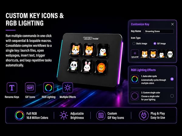 streaming deck stream macro pad keypad keyboard key custom programmable gaming shortcut customized