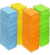 Simple Houseware Microfiber Cleaning Cloth 150 Pack, 12" x 16", 4 Colors