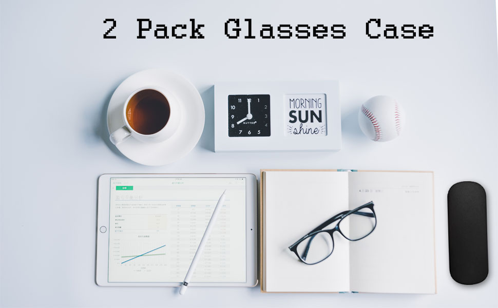 Eyeglass Case with Cleaning Cloth, Glasses Case Hard Shell Fits Most Glasses