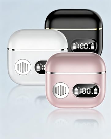 black pink white headphones