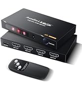 HDMI Switch 3 in 1 Out, 4K HDMI Switcher with Remote, avedio links 3-Port HDMI Selector Switch Su...
