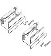 2 Pack Sliding Shower Door Bottom Guide with Screw fits for Sliding Shower Door (Top Hung) Shower...