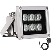Univivi Infrared Illuminator, 850nm 6 LEDs 90 Degree Wide Angle IR Illuminator for Night Vision,W...