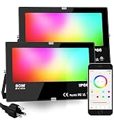 ILC LED Flood Light 80W, 8000LM, Outdoor RGB Color Changing, Smart Floodlights RGBW 2700K Warm Wh...