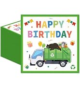 50PCS Garbage Trash Truck Napkins - Trash Truck Birthday Party Decorations Waste Management Recyc...