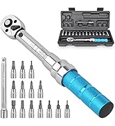 Bike Torque Wrench Set, 1/4 Inch Drive Torque Wrench 2 to 14 Nm Bicycle Tool Kit for MTB Mountain...