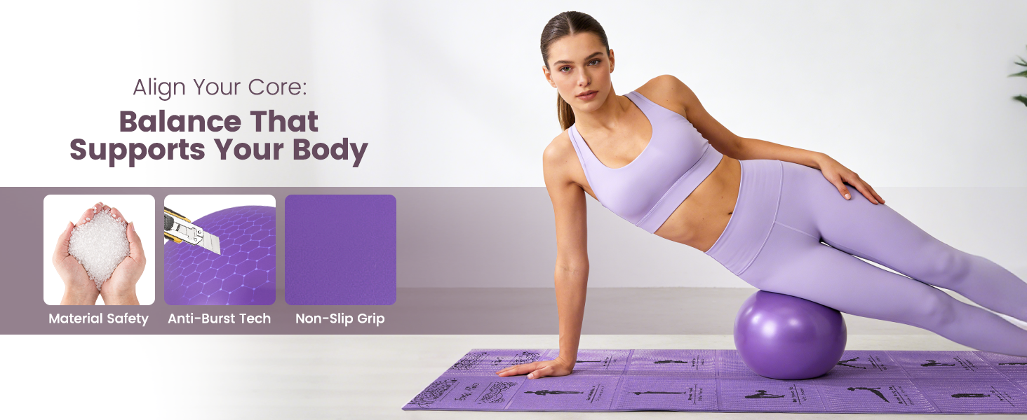 Mini Exercise Ball: Strengthen your core and improve balance with this versatile fitness ball.