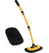 Ordenado 15°Curved Car Wash Brush with Long Handle, 43" Car Cleaning Brush with Extension Pole, M...