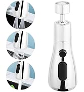 Longing Home 3 Function Sink Extender, Kitchen Faucet Sprayer Head & Swivel Spout Connector - Silver