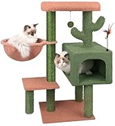 AIWIKIDE Cactus Cat Tree has Scratching Toy with a Ball Activity Centre Cat Tower Furniture Jute-...