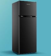 EUHOMY 7.4Cu.Ft. Refrigerator with Freezer, 2 Door Fridge, Adjustable Thermostat,Large Capacity, ...