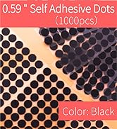 Self Adhesive Dots, Strong Adhesive 1000pcs(500 Pairs) 0.59" Diameter Sticky Back Nylon Coins, Ho...