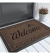 Yimobra Welcome Mat, Heavy Duty Sturdy Door Mats for Home Entrance Outdoor Indoor, Front Doormat ...