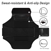 Headphone and charger cutouts allow direct access to the phone through the armband