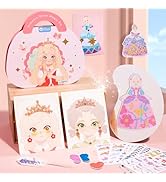 4 in 1 Princess Art Craft Kits, Foil Crafts Art Fun & Gem Painting, Makeup Diamond DIY Activity, ...
