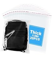 RONSBILL 20 PCS 16x20 Inches Thick 3.2Mil Self Sealing Clear Cellophane Plastic Bags Self Adhesiv...