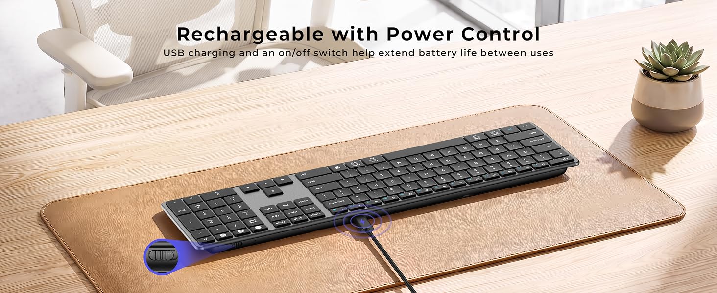 rechargeable bluetooth keyboard