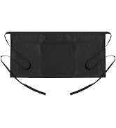 Syntus Server Apron with 3 Pockets, Waitress Waist Apron Black