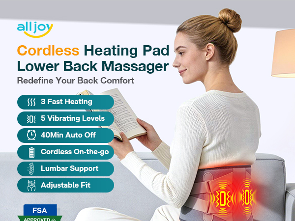cordless heating pad for back pain relief