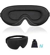 3D Contoured Sleep Mask, Eye Mask for Sleeping, Comfortable Sleep Masks for Women Men, Blackout S...