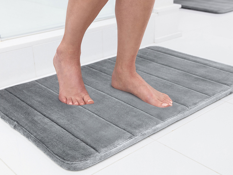 bathroom rugs, striped memory foam bath mat, bathroom mat quick dry