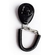 Jowxsx Black Dog Training Clicker with Wrist Strap Resistant Lightweight Pet Training Clicker for...