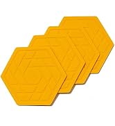 Shinemade Drink Coasters, Set of 4 - Easy Coasting Extra Thick Premium Silicone Barware (Yellow M...