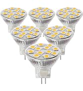 Edearkar MR11 GU4 LED Light Bulbs GU4 Bi-Pin Base AC12V 2W (20W Halogen Light Bulbs) Warm White 3...