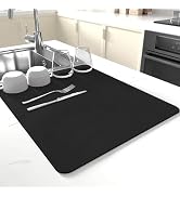 Dish Drying Mat for Kitchen Counter,Drying Mat for Dish Rack,Absorbent Hide Stain Rubber Mat,Coff...