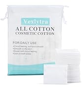 Vexlytra Square Cotton Pads for face, Cotton Squares for Face, Lips & Eyes, 100% Pure Cotton, Hyp...
