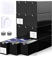 Leyzan Trading Card Storage Box 12 Drawers Cardboard Organizer with Dividers for top loaders, TCG...