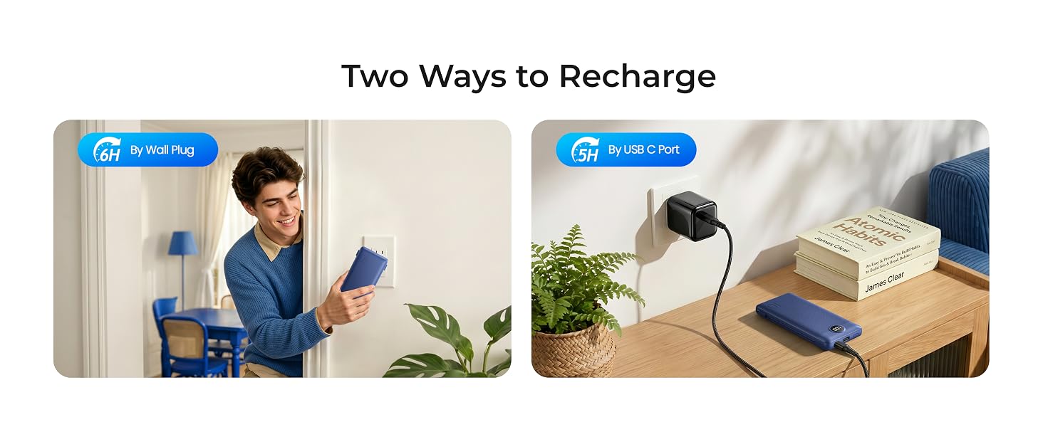 portable charger with built in cable