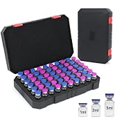 LengKe Peptide Case for Fridge, 60 Slot Organizer Holds 1-3ml Vials for Insulin, GLP-1, Peptides,...
