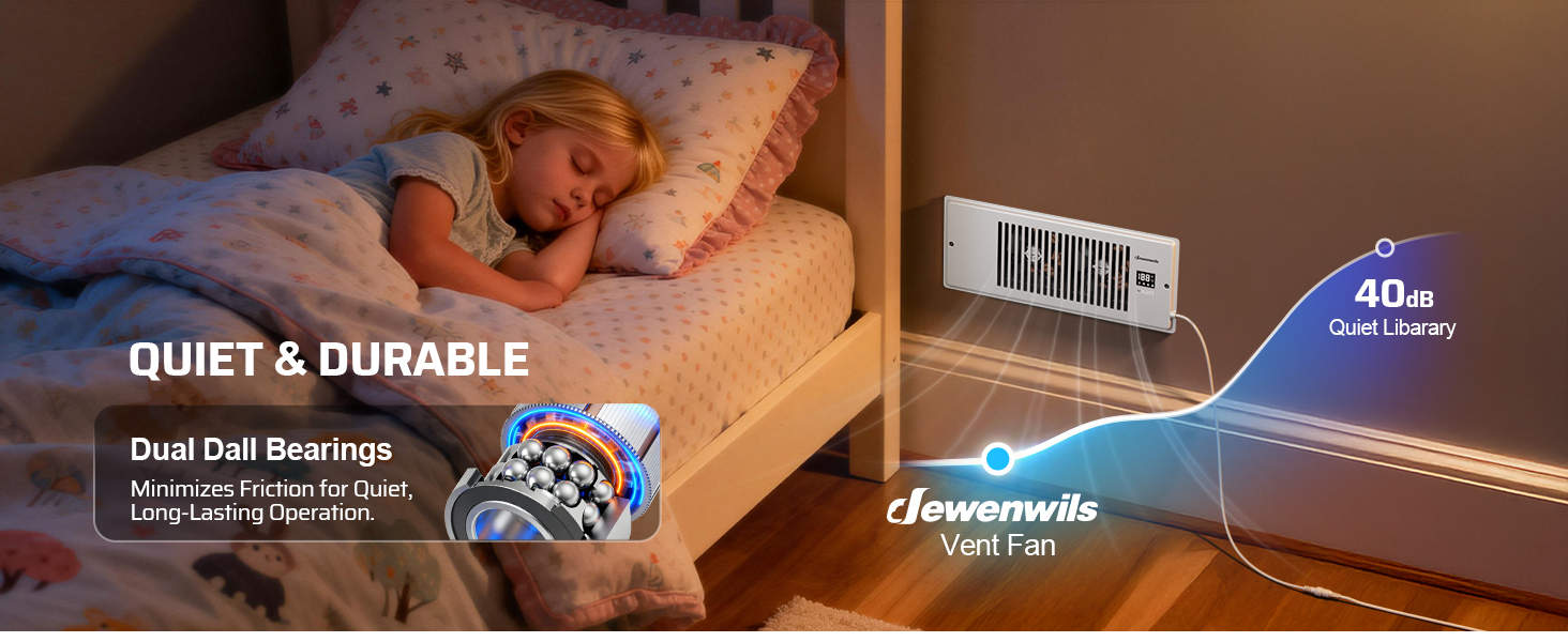 Quiet Register Booster Fan