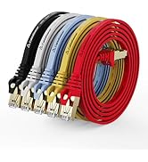 CableGeeker Cat 8 Ethernet Cable 3FT 5 Pack Multi Color, 40Gbps 2000Mhz High Speed LAN Network Ca...