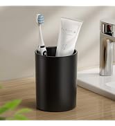 Toothbrush Cup 13.75oz Bathroom Tumbler 1PK,Black | Easy to clean 390ml plastic bathroom tumbler ...