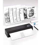 vretti P83 Portable Printers Wireless for Travel, A4 Portable Thermal Printer, Mobile Inkless Pri...