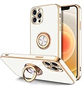 Hython Case for iPhone 12 Pro Max Case with Ring Stand [360° Rotatable Ring Holder Magnetic Kicks...