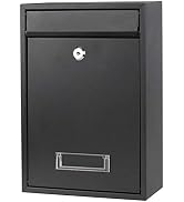 Wall Mounted Mailboxes with Rust-Proof Cover, Decaller Outdoor Key Locking Mail Box, 12 3/5" x 8 ...