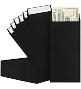 BONUS++ Envelope Set - 120 Envelopes for Cash, Checks, & Tickets; 80GSM, 3.2x6.6 inch Black Envel...