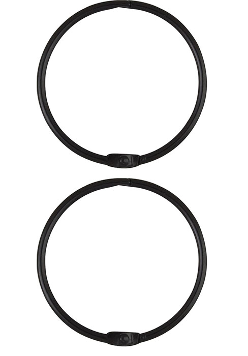 black shower curtain rings