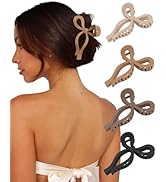 4 PCS Bow Hair Clips Bow Claw Clip for Women Nonslip Large Hair Claw Clips for Thin and Thick Hai...