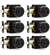 Brotima Black Door Knobs Squre Plate Door Handles with Privacy Locking Function for Home Improvem...