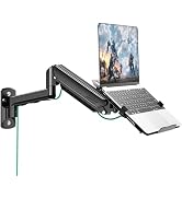 MOUNT PRO Laptop Wall Mount, 2-in-1 Monitor Wall Mount with Vented Tray for 11-17" Notebook/13-32...