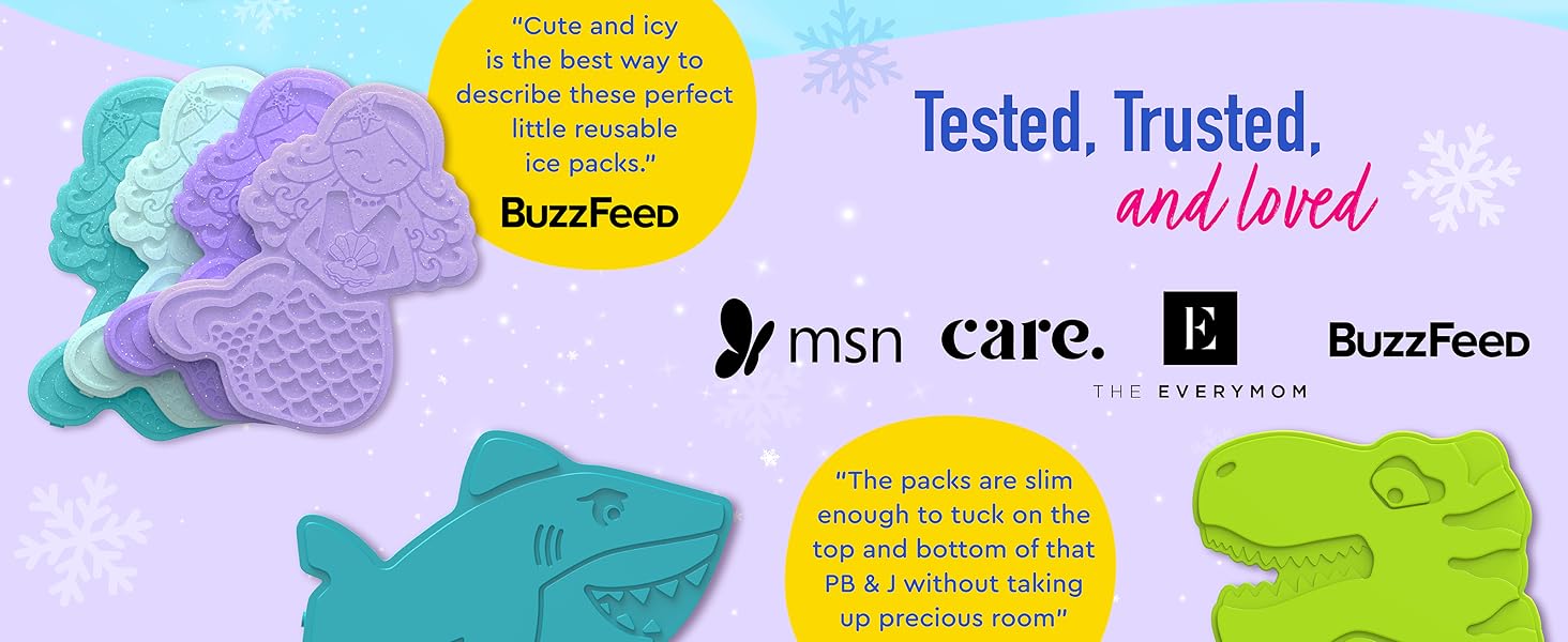 bentgo buddies bentgo ultra thin ice packs for kids ice packs for kids lunch box and lunch bag