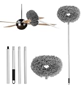 Ceiling Fan Cleaner Duster Reusable Microfiber Ceiling Fan Blade Cleaner Removable Duster with Ex...