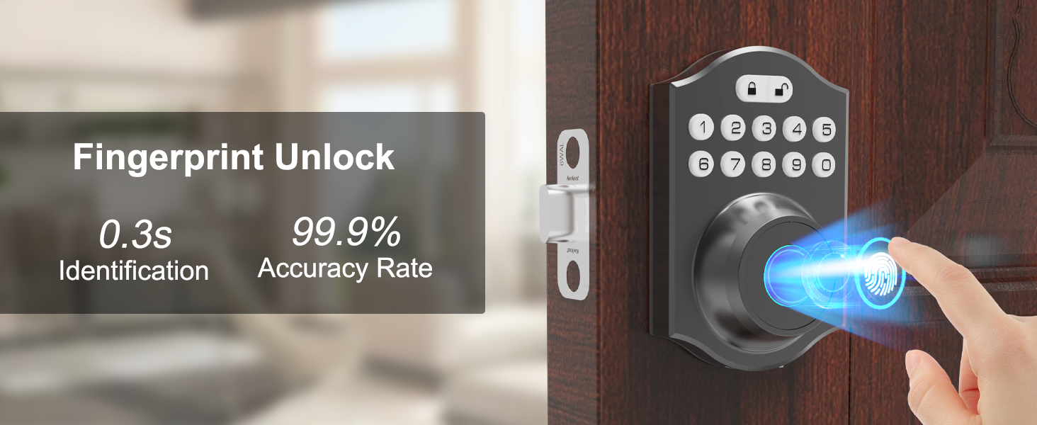 fast recoginition fingerprint door lock