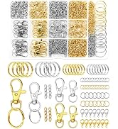 990PCS FIVEIZERO Keychain Making Kit - Keychain kit with Key Ring, Key Chain Clip, Lobster Claw C...