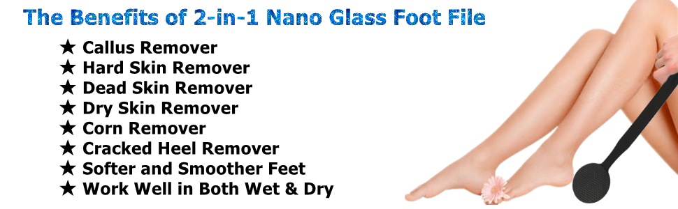 2-in-1 Nano Glass Foot File Callus Remover