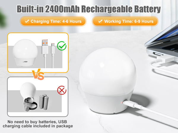 E26 Rechargeable Light Bulb with Remote